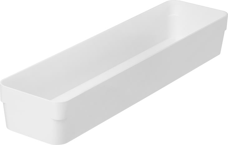 Compact Sort förvaringslåda, vit, 40x10cm