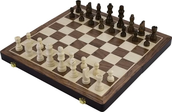 Brädspel Schack/Backgammon 30x30 cm, Hopfällbart