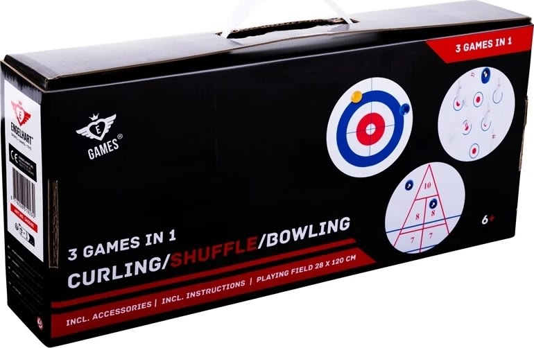 3-i-1 spelbox - Curling, Shuffle, Bowling