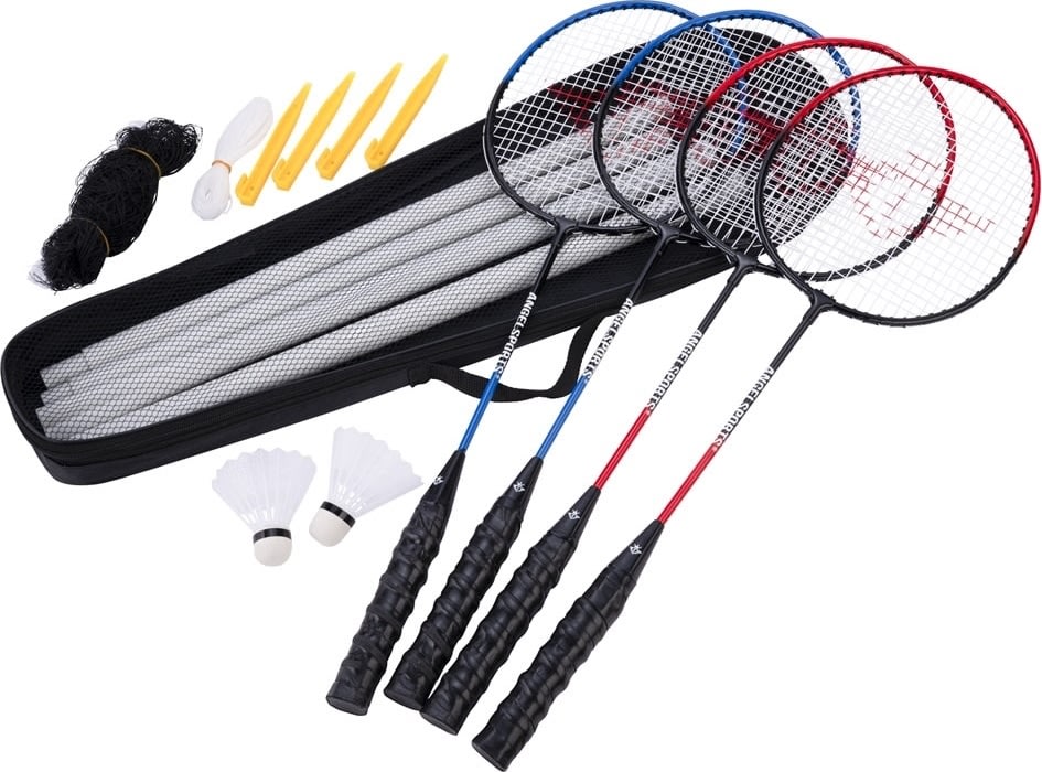 Badmintonset inkl. racketar, bollar och nät