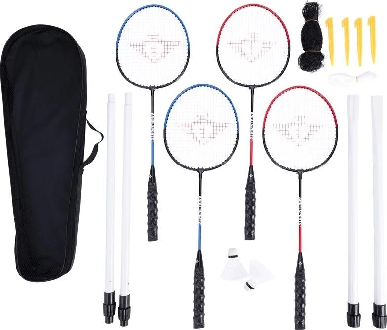 Badmintonset inkl. racketar, bollar och nät