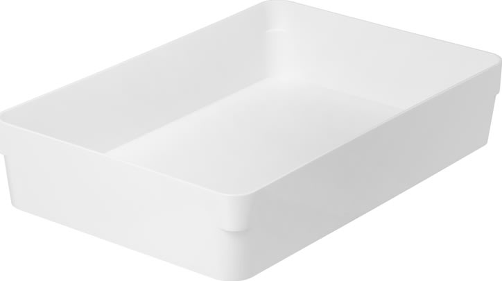 Compact Sort förvaringslåda, vit, 30x20cm