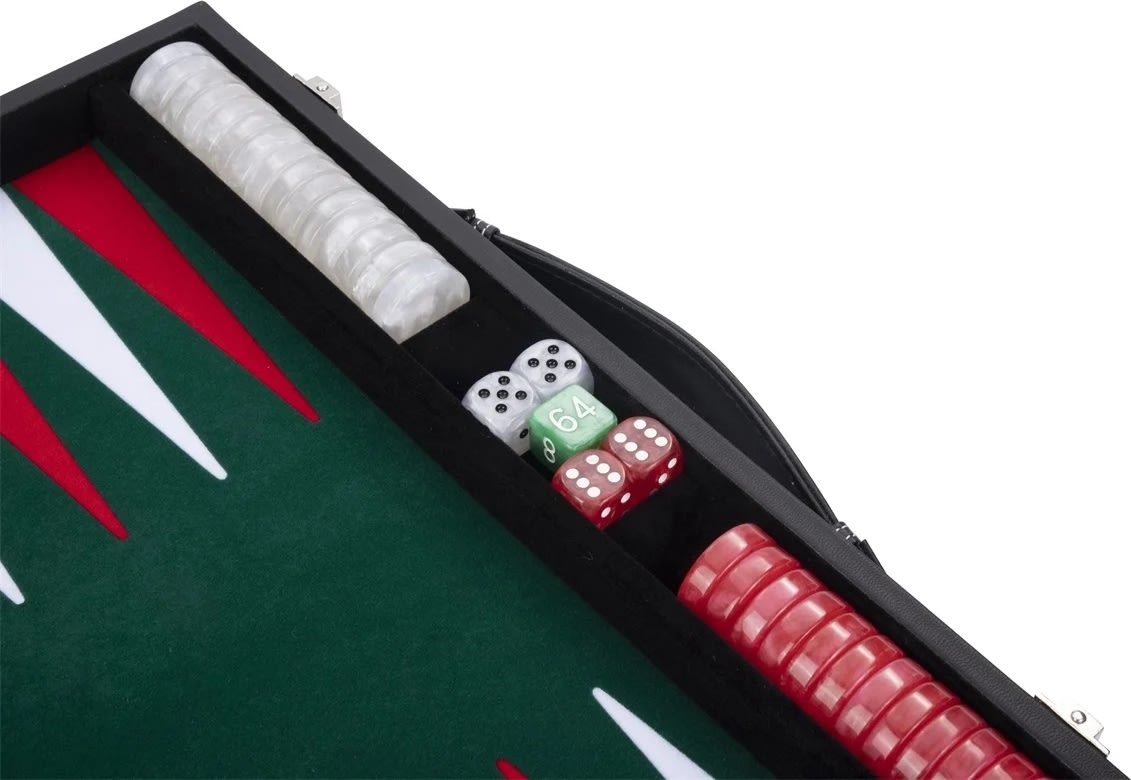 Brädspel Backgammon Set 38x23 cm, Hopfällbart