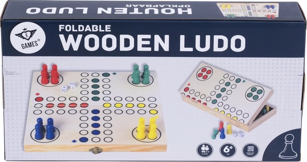 Brädspel Ludo 30x30 cm, Vikbart