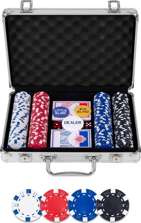 Pokerset i väska inkl. 200 chips