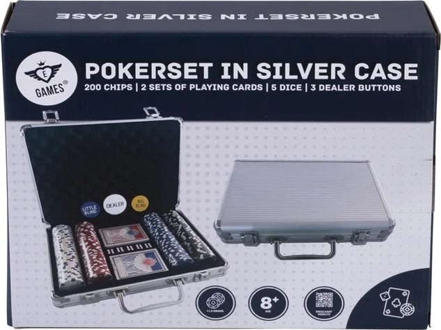 Pokerset i väska inkl. 200 chips