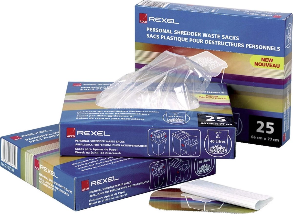 Rexel 40060 Avfallspåsar till Dokumentförstörare 4