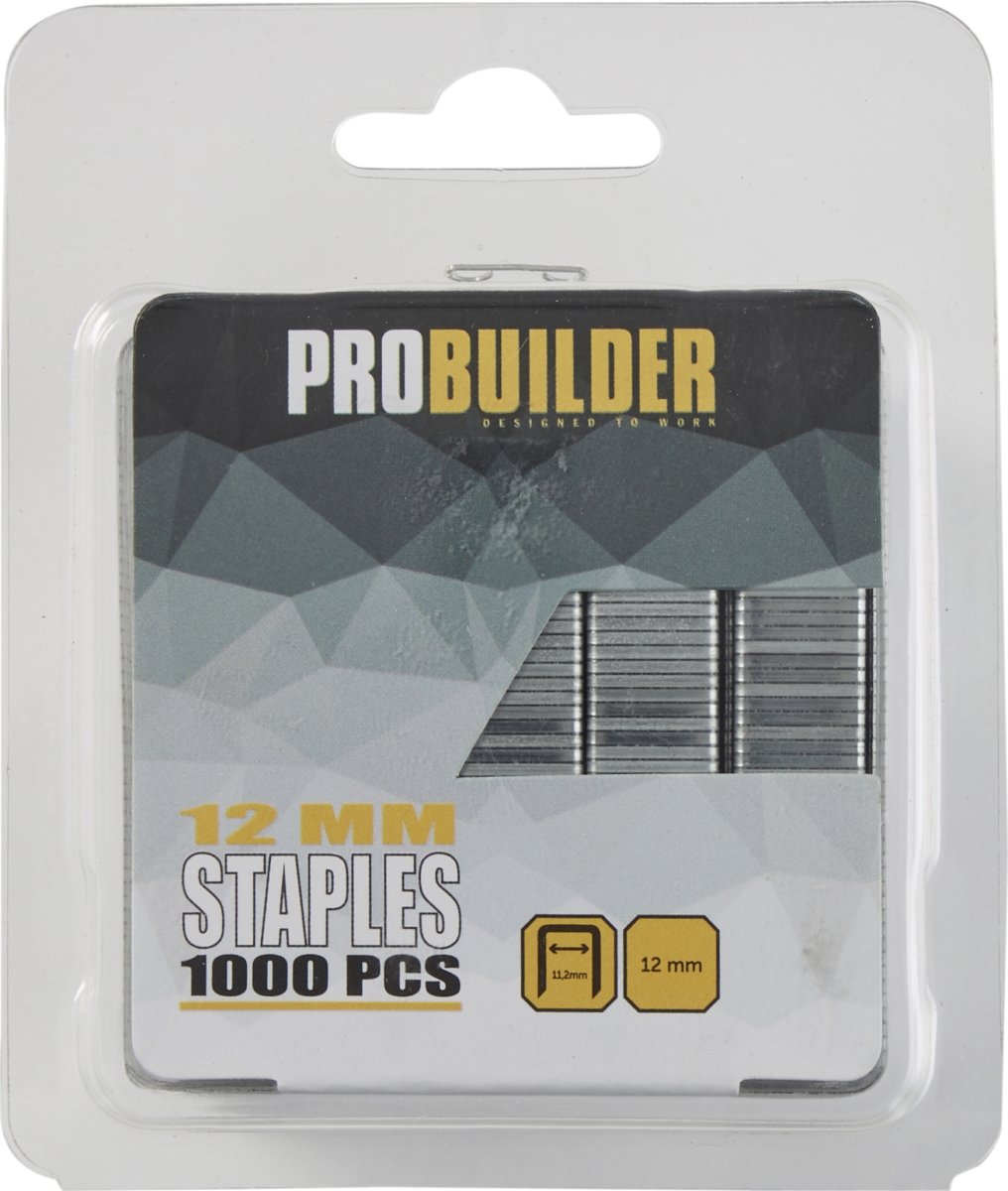 Probuilder-häftklamrar 12 mm, 1000 st.