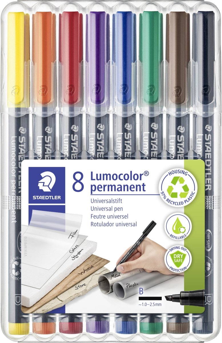 Staedtler 314 Permanent Marker | 8 färger