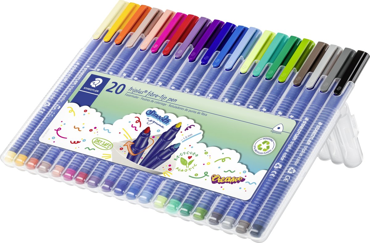 Staedtler Triplus Tuschpennor | 20 färger