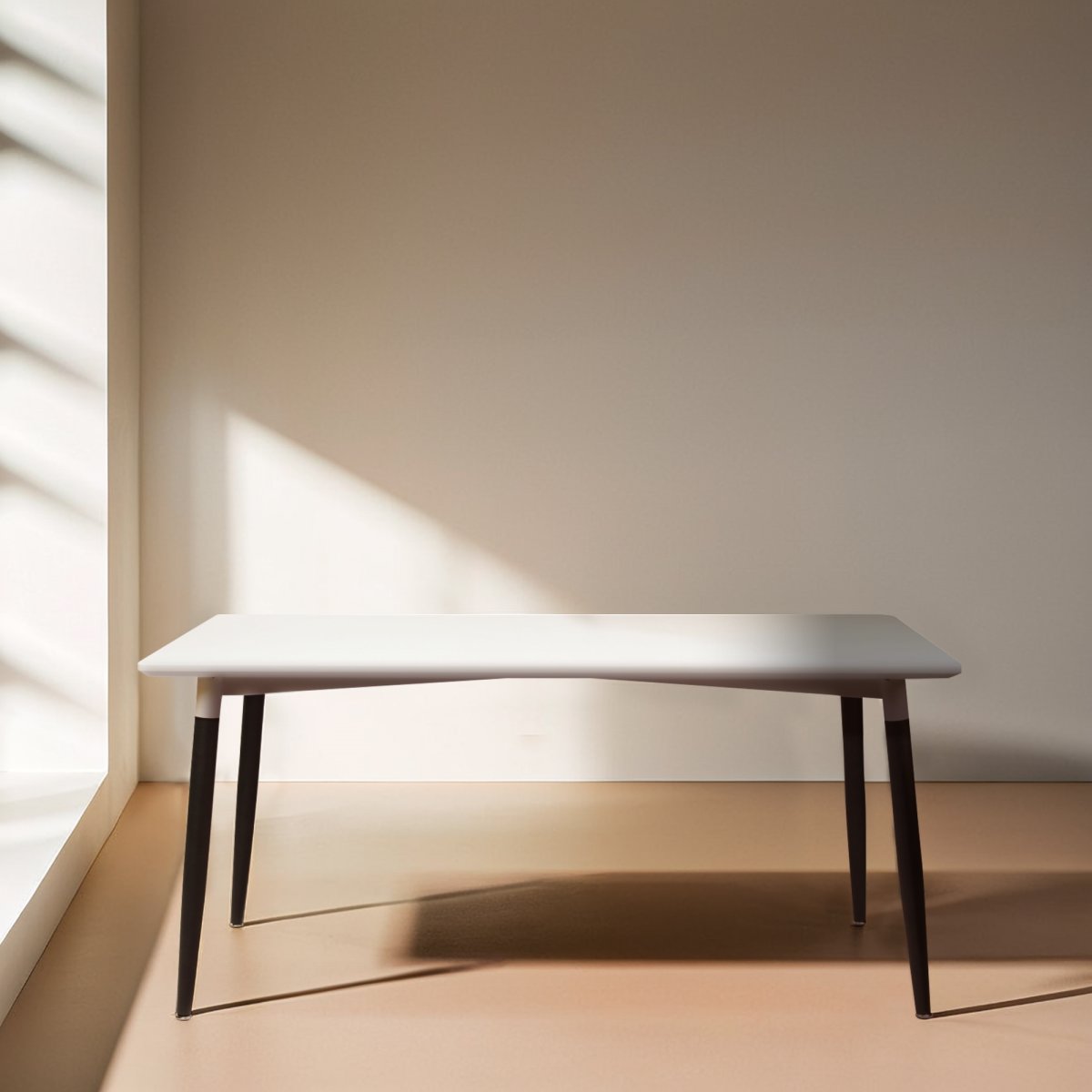 Konferensbord Room 180x80 cm Vit/Svart metall