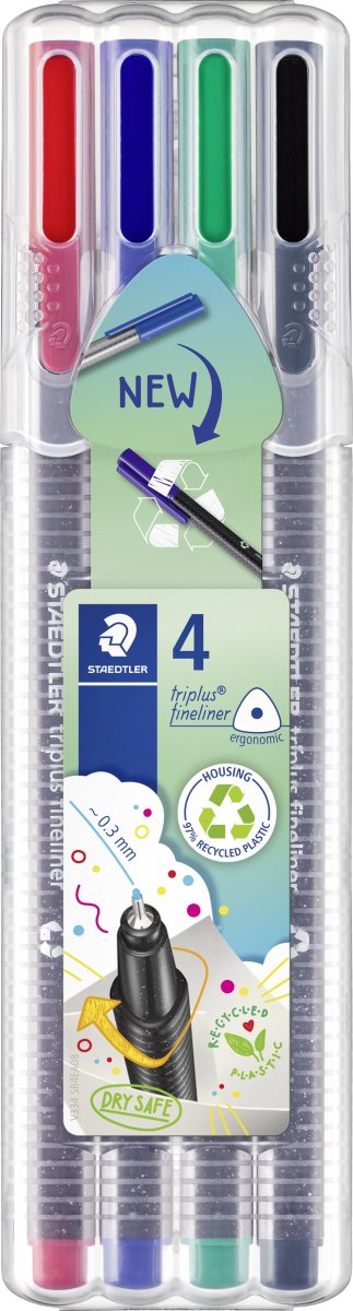 Staedtler Triplus Fineliner | 4 färger