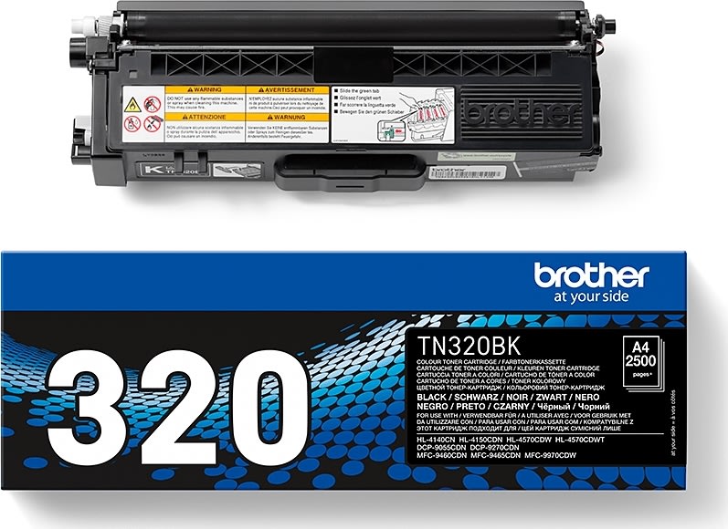 Lasertoner Brother TN320BK Svart 2500 sidor