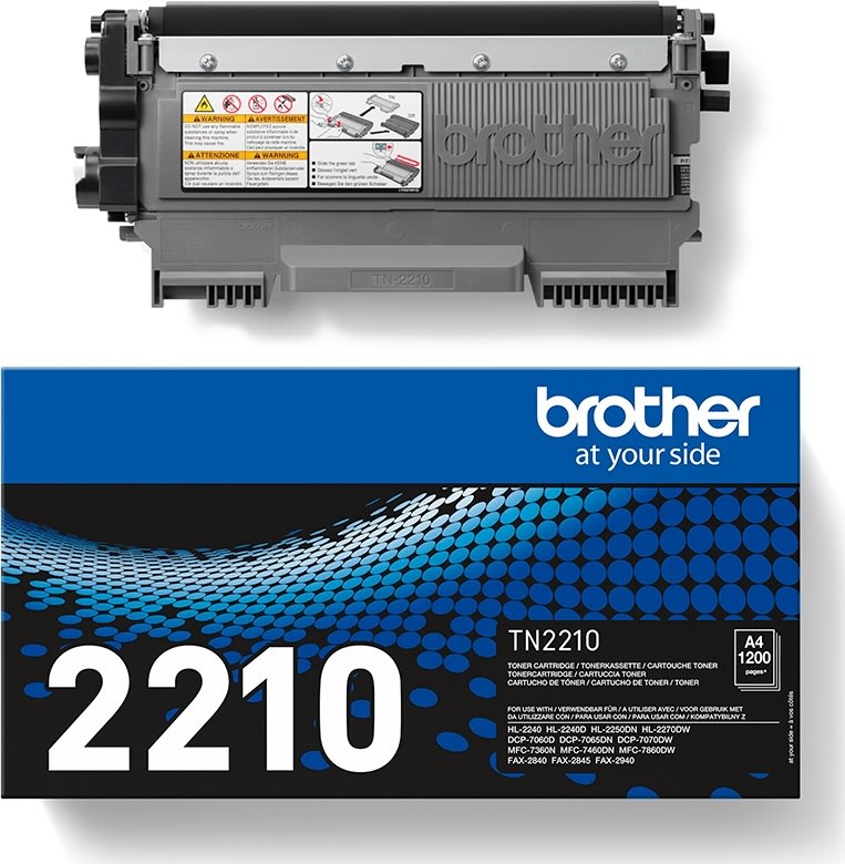 Lasertoner Brother TN2210 Svart 1200 sidor