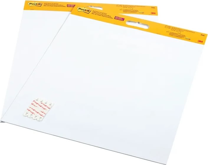 Post-it Flipoverpapper WallPad, 58x51 cm, 2 block