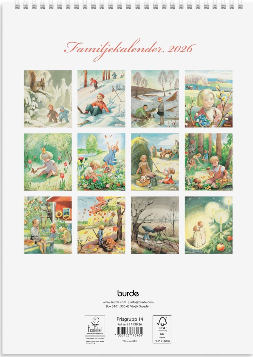Burde 2026 Familjekalender, Kerstin Frykstrand