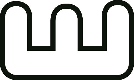 Självhäftande tätningslist, E-form, Vit, 24 m
