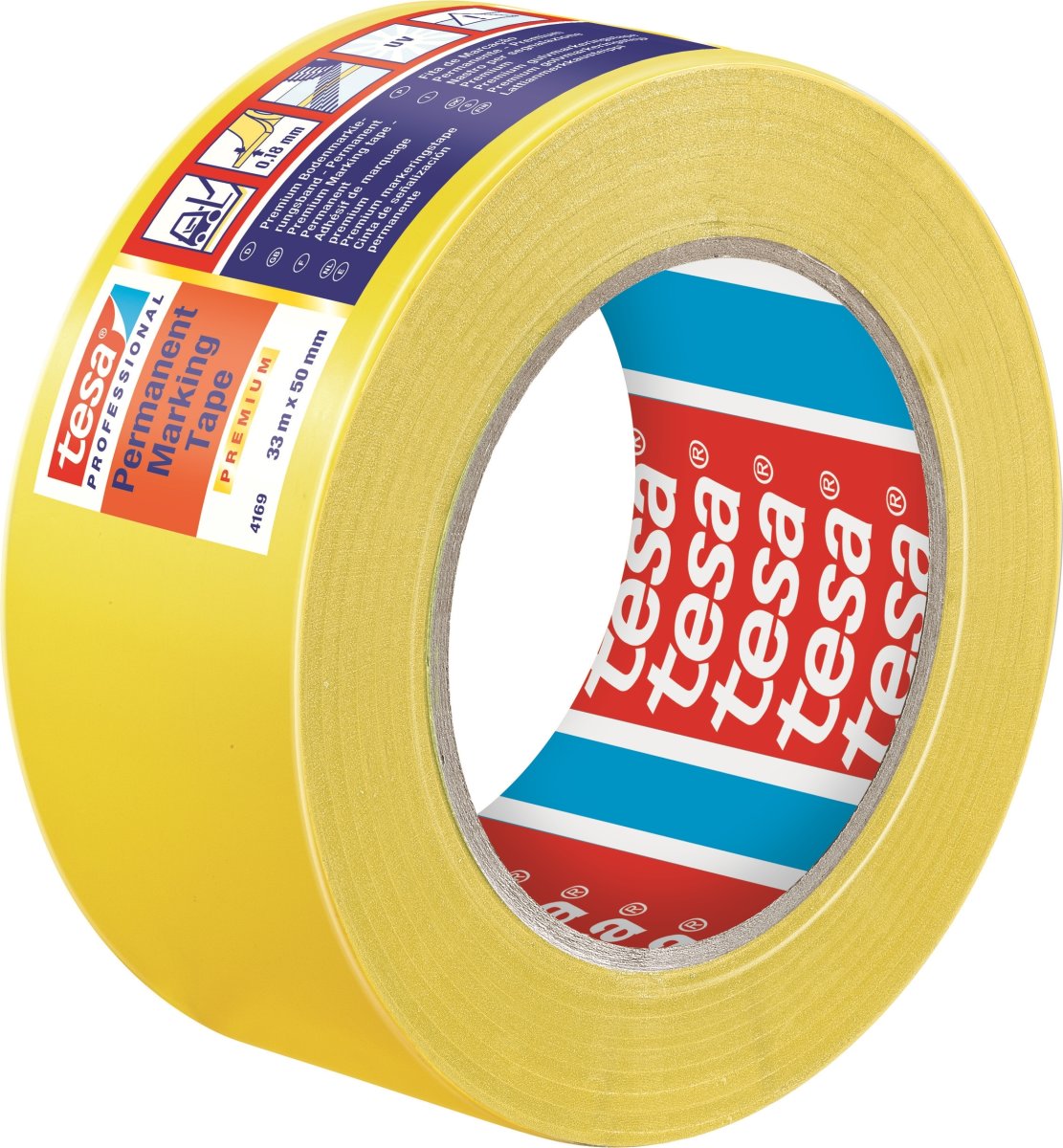 tesa golvmarkeringstejp, 50 mm x 33 m, gul
