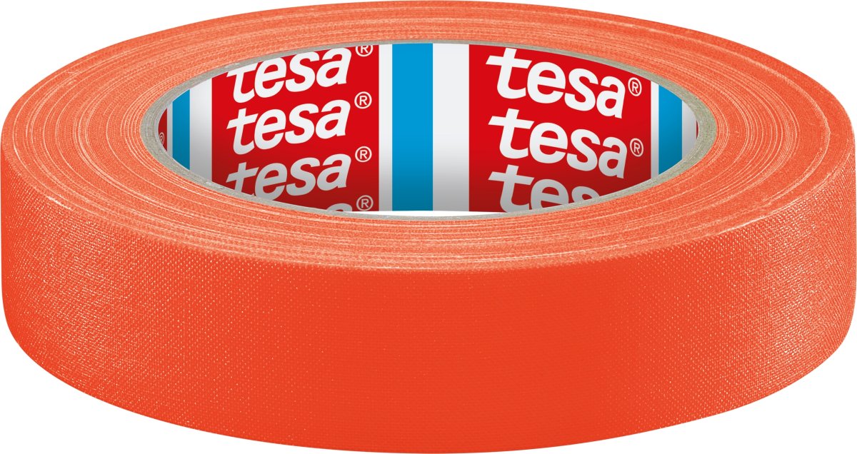 Tesa självlysande eventtejp, 25mm x 19m, orange