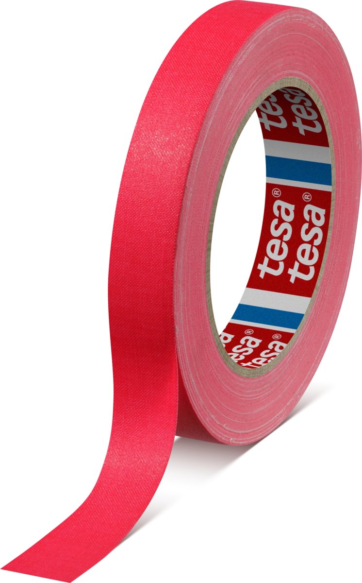 Tesa självlysande eventtejp, 25 mm x 19 m, rosa