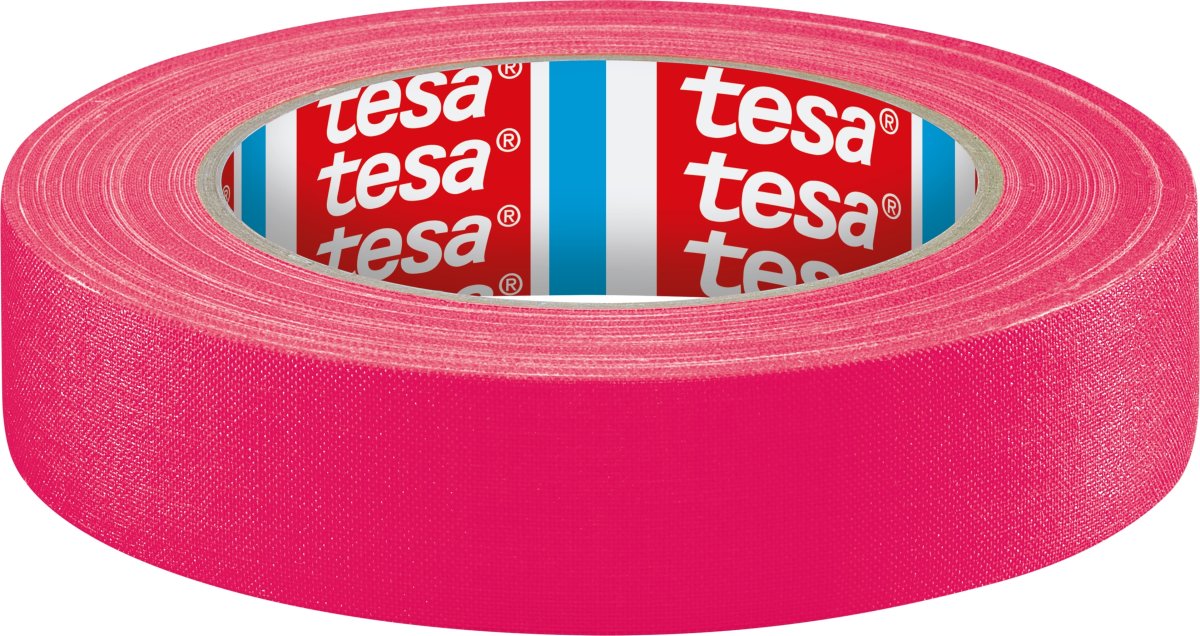 Tesa självlysande eventtejp, 25 mm x 19 m, rosa