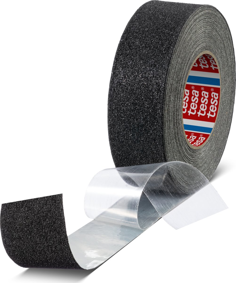 tesa flexibel halkskyddstejp, 50 mm x 18 m, svart