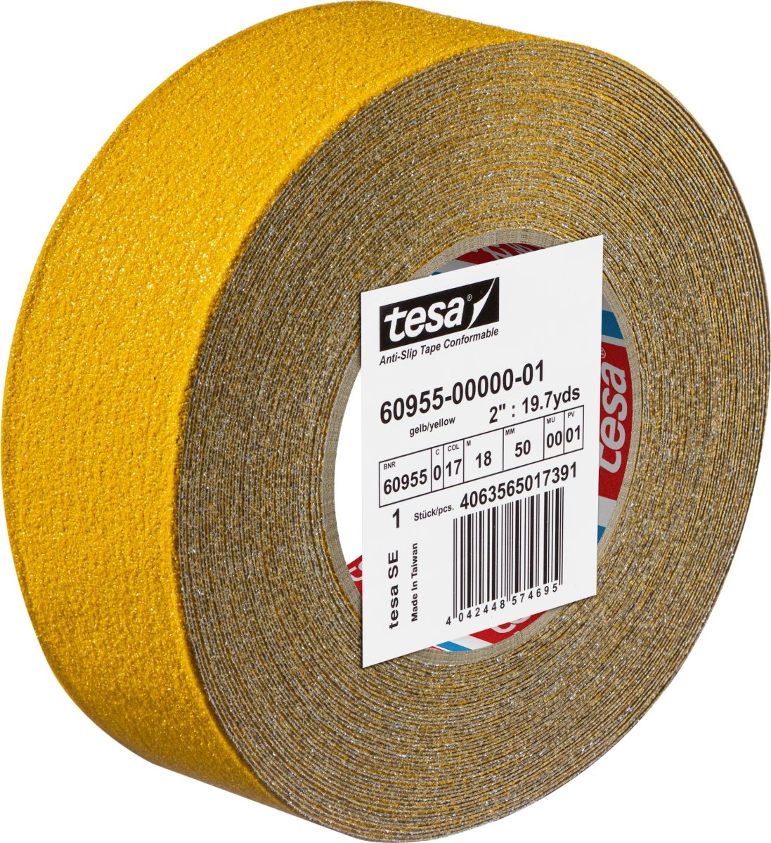 tesa flexibel halkskyddstejp, 50 mm x 18 m, gul