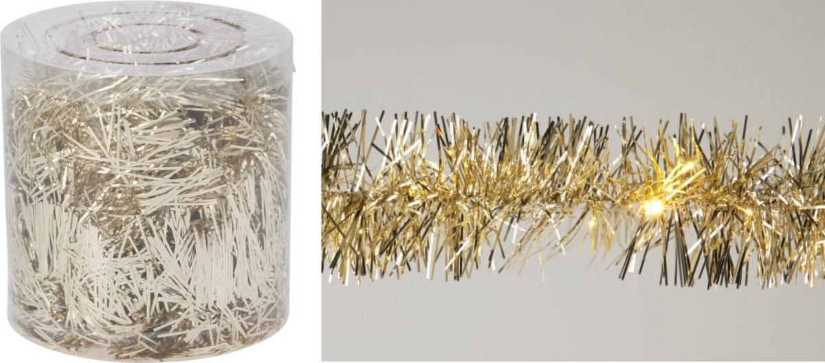 Ljusslinga med LED, 10 m, champagnefärgad