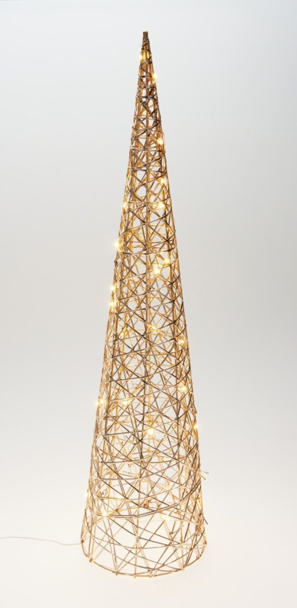 Konträd m. LED, champagneguld, H80 cm