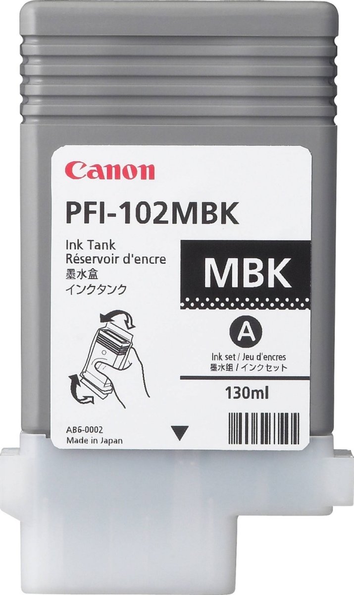 Bläckpatron Canon PFI-102MBK Svart 130 ml