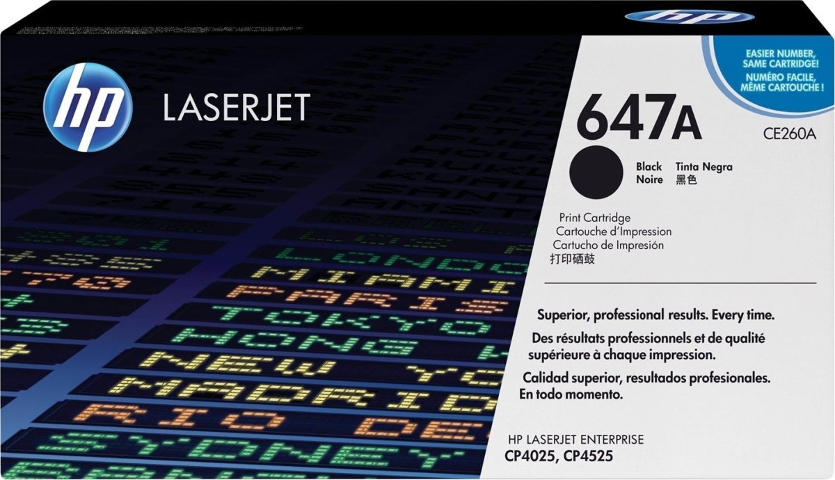 HP 647A/CE260A lasertoner, svart, 8500 s