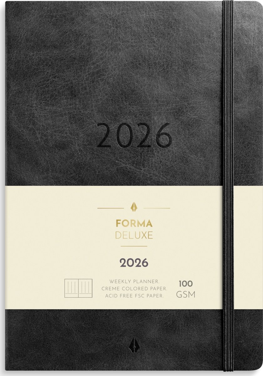 Burde 2026 Kalender, Agency Forma Deluxe, Svart