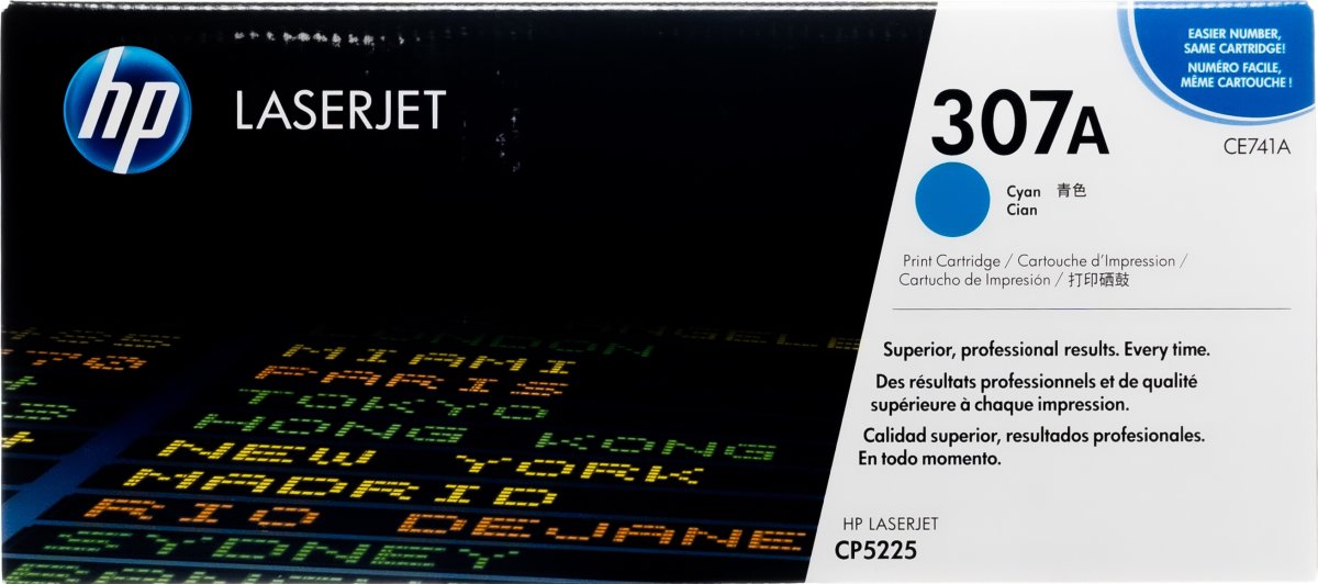 HP 307A/CE741A lasertoner, blå, 7300 s
