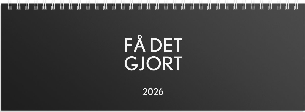 Burde 2026 Bordsalmanacka, Få det gjort