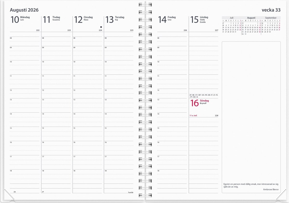 Burde 2026 Kalender, Business 4i1