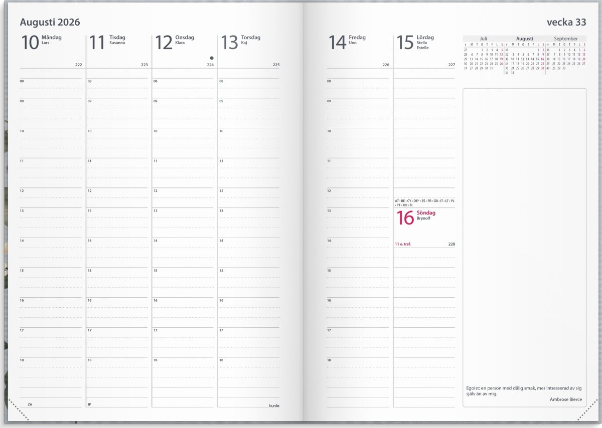 Burde 2026 Kalender, Business Flora