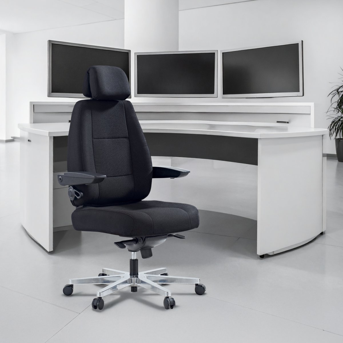Kontorsstol 24/7 Camira Svart