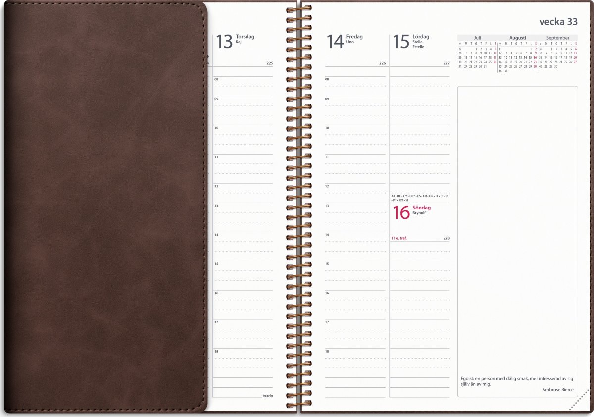 Burde 2026 Kalender, Business Twist, Brun