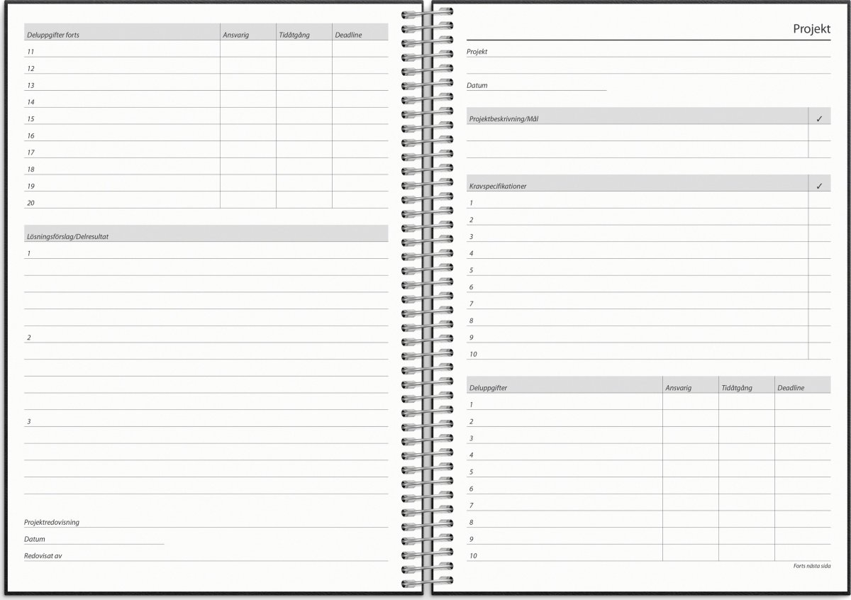Burde 2026 Kalender, Business VIP svart konstläder