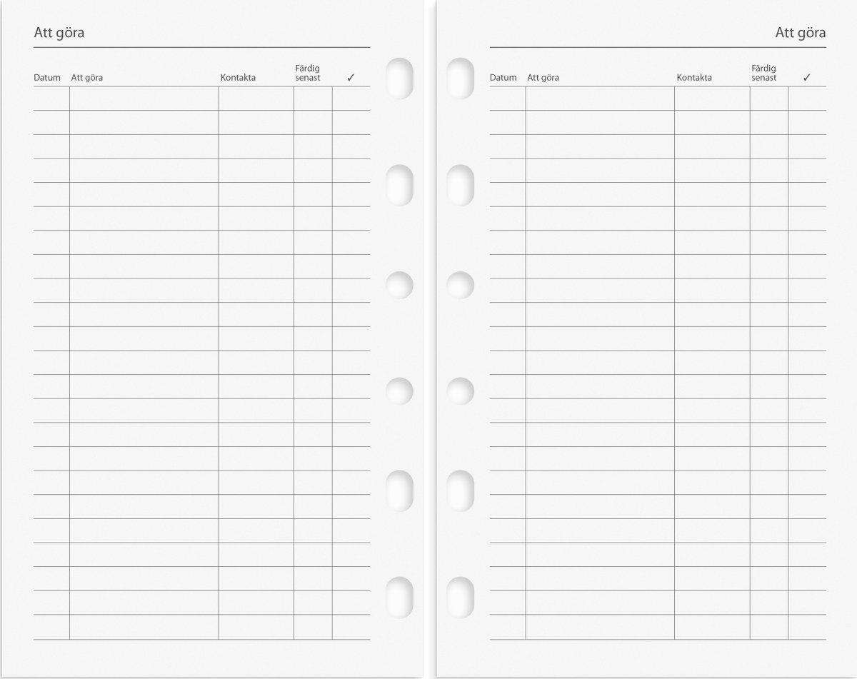 Burde 2026 Kalender, Compact grundsats