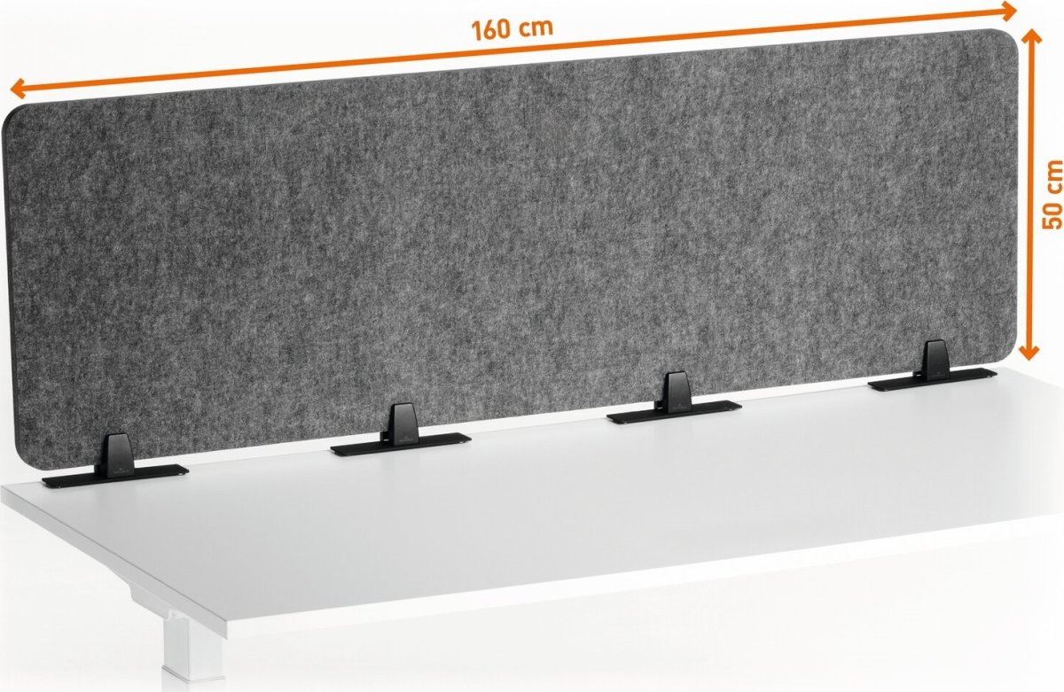 Durable Bordsskärm EFFECT 160, 1,6 m, grå