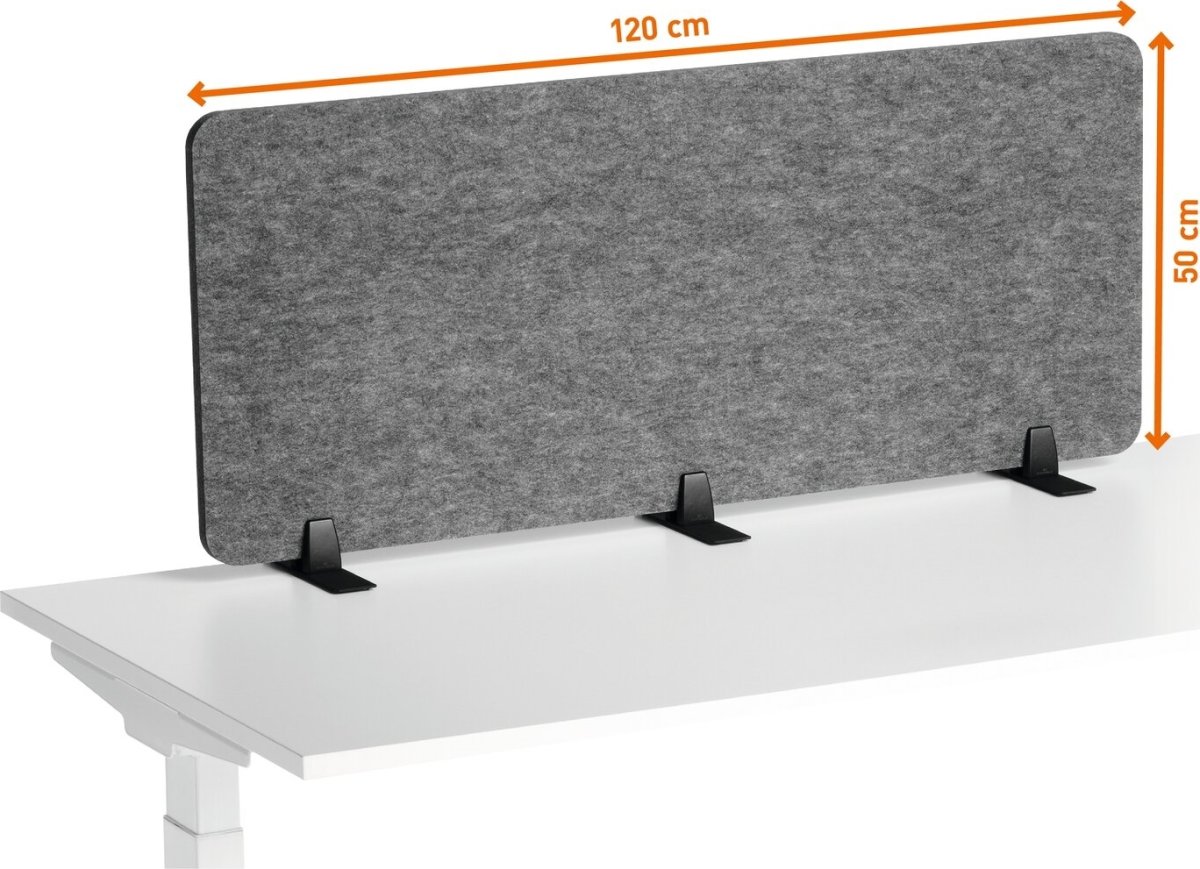 Durable Bordskärm EFFECT 120, 1,2 m, grå