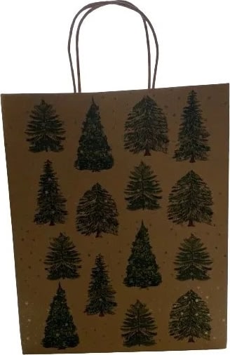 Presentpåse, H32 x B26 x D12cm, Brun