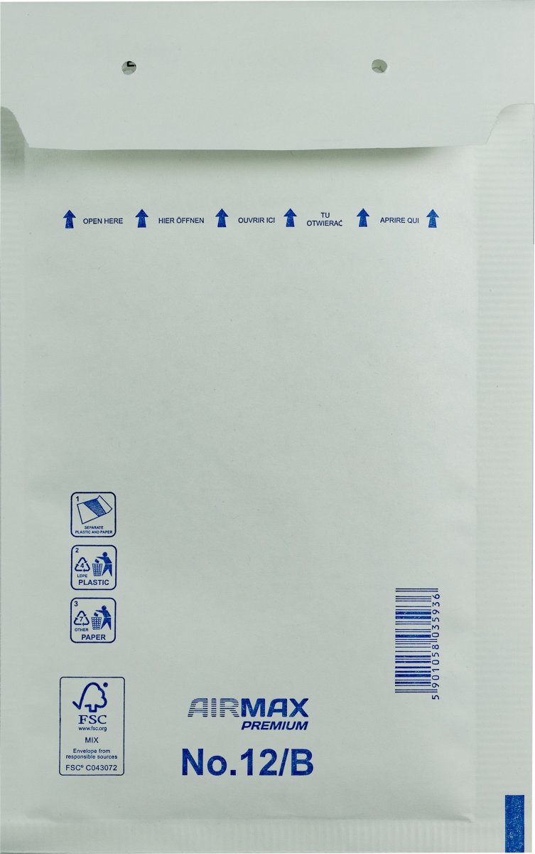 AirMax Bubbelkuvert | 12/B-W2 | 140x225 mm | Vit