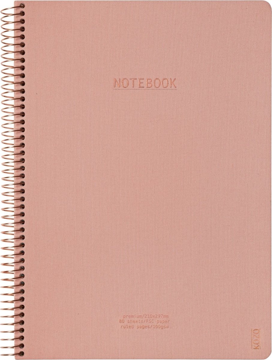 Kozo Premium Anteckningsbok A4 | Linj. | Muted Bl.