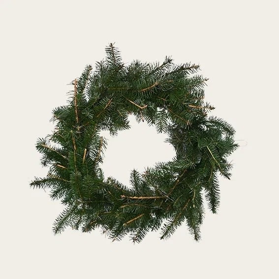 Adventskrans tunn, D 11cm, Dia. 50cm, grön