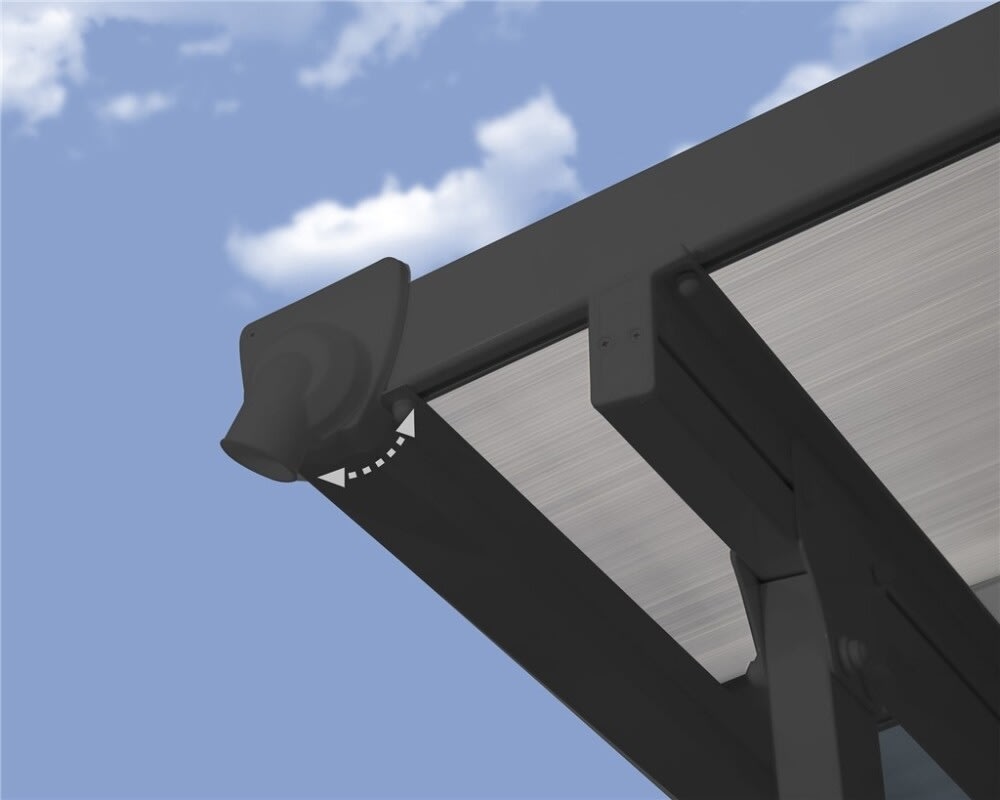 Palram Canopia Feria skärmtak, 9 m2, grå