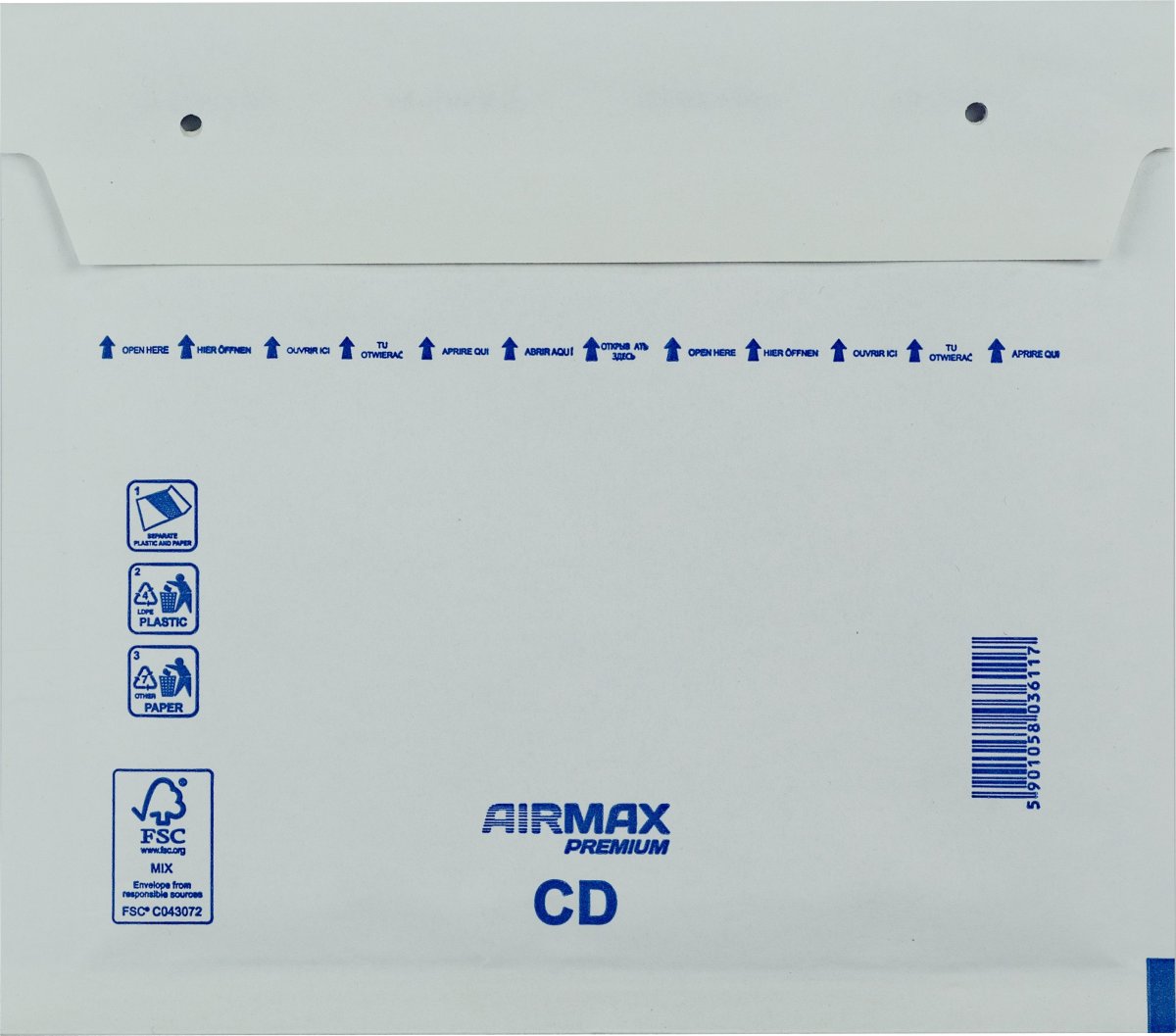 AirMax Bubbelkuvert | CD | 200x175 mm | Vit
