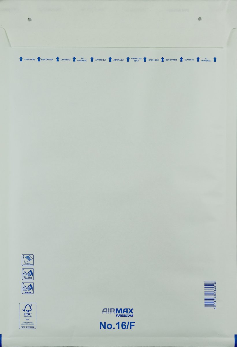 AirMax Bubbelkuvert | 16/F-W6 | 240x350 mm | Vit