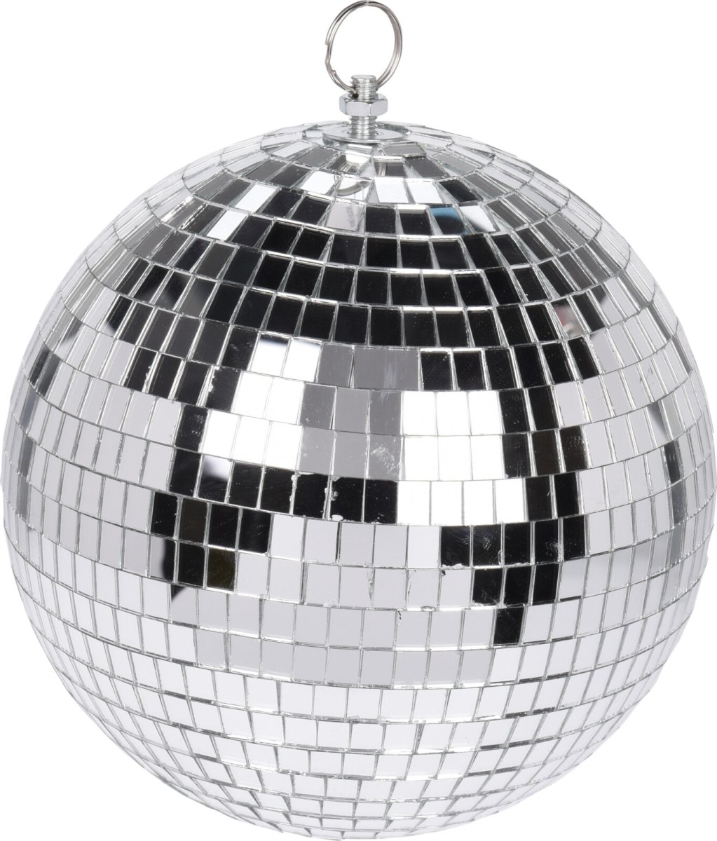 Disco-kula, glas, 11,6 cm, silver